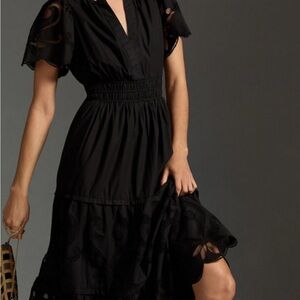 Elegant Black Dress with Lace Details